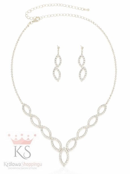 Komplet z ażurowym motywem listków